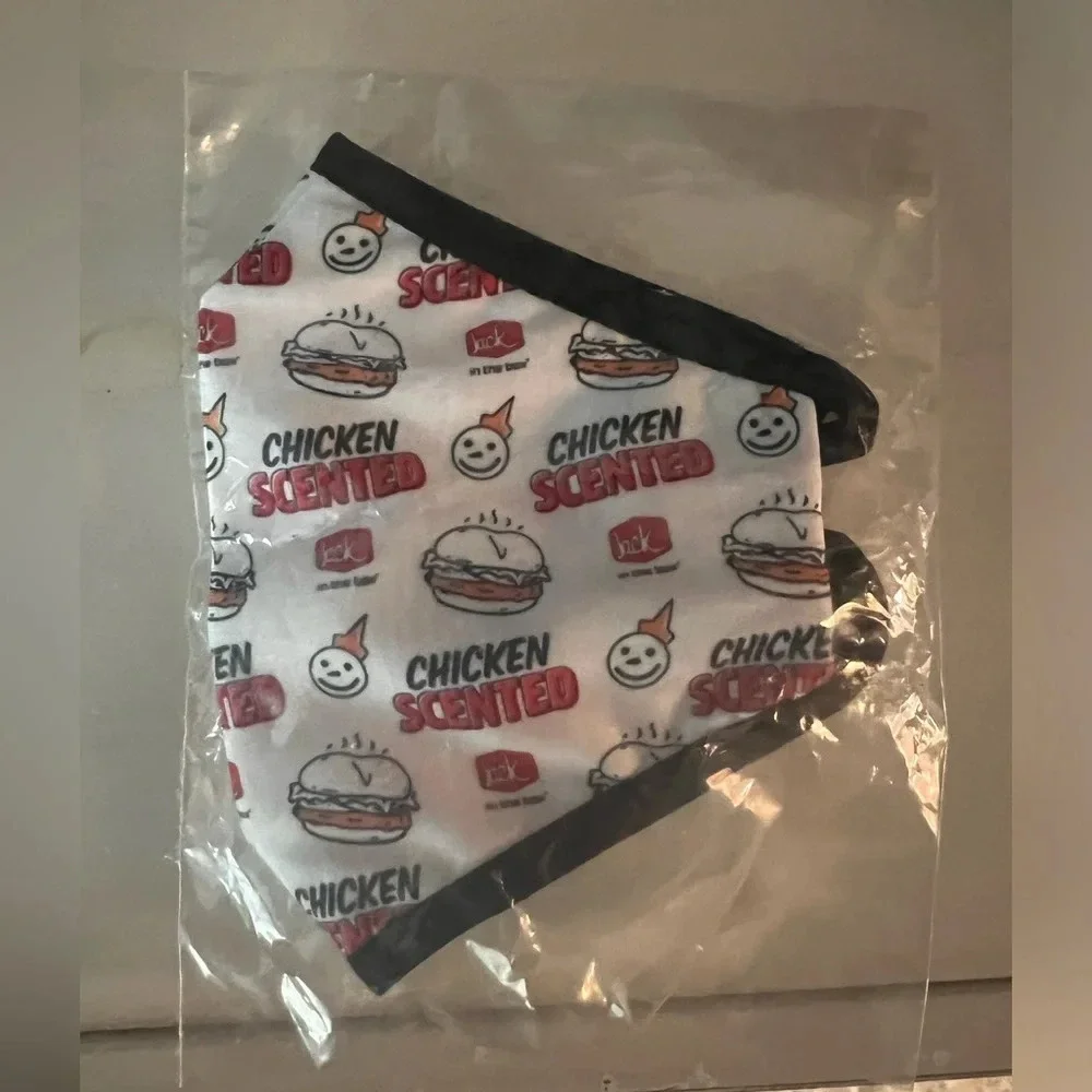 NWT Chicken Scented Face Mask - Jack in the Box - RARE!